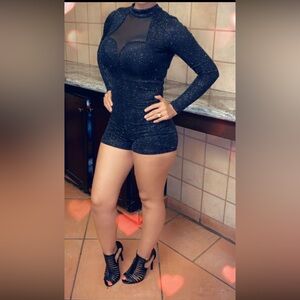 Black Jumpsuit Elegant Stretchy Fit